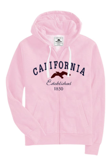 Reflex - California Embroidered Fleece Zip Up Hoodie - JK330-SaltTree