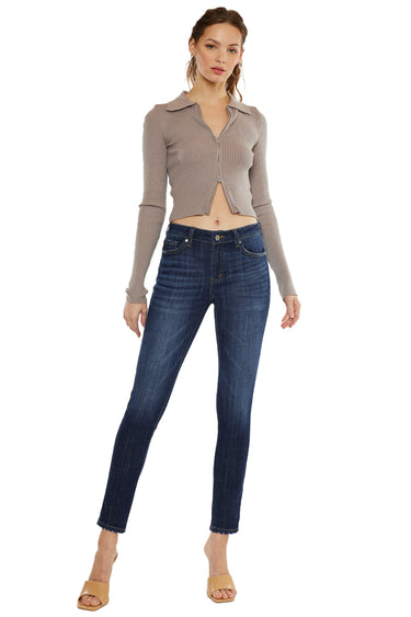 Kancan - Women's Mid Rise Super Skinny Jeans (29.5" Inseam) - KKC7085LOH, DH-SaltTree