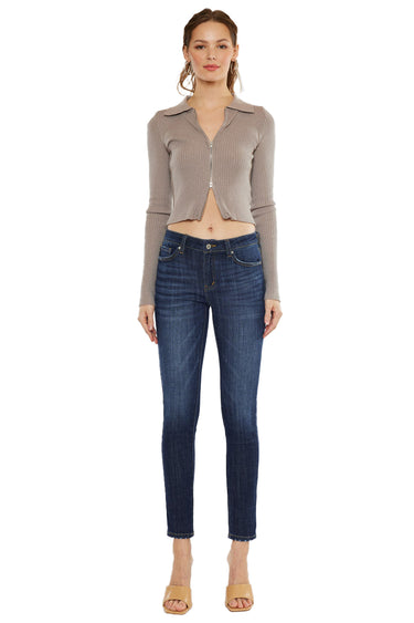 Kancan - Women's Mid Rise Super Skinny Jeans - (29.5" Inseam) - KC7085 ST-SaltTree