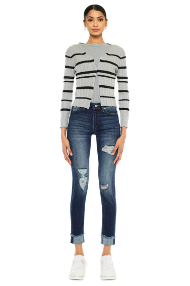 Kancan - Women's Mid Rise Ankle Length Skinny Jeans - KC7299-SaltTree