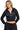 Reflex - Fleece Crop Zip-Up Hoodie with California Embroidery - JK898 - Black