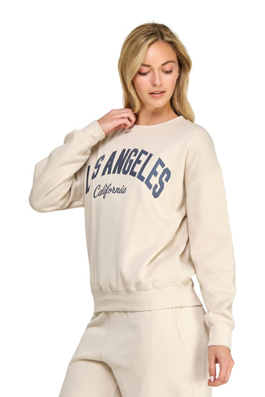 Reflex - Los Angeles California Fleece Relaxed Fit Sweatshirt - T2043-SaltTree
