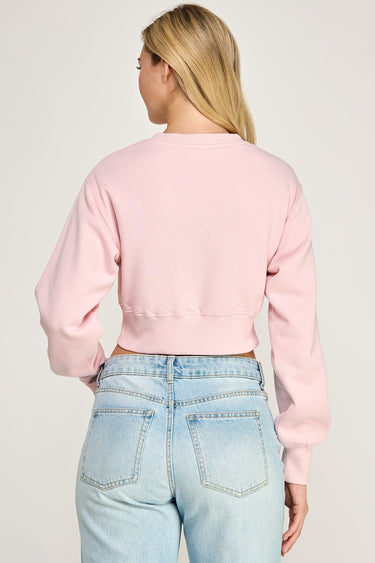 Reflex - Basic Fleece Cropped Sweatshirt - T2055-SaltTree