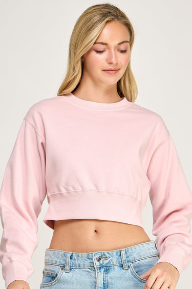 Reflex - Basic Fleece Cropped Sweatshirt - T2055-SaltTree