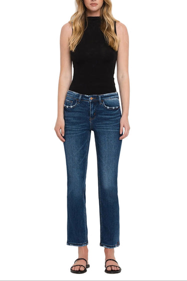 Flying Monkey - Mid Rise Ankle Slim Straight Jeans With Subtle Distressing (28" Inseam) - F4999-SaltTree