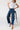 Flying Monkey - High Rise Dark Wash Barrel Leg Jeans (27.5" Inseam) - F5768D-SaltTree