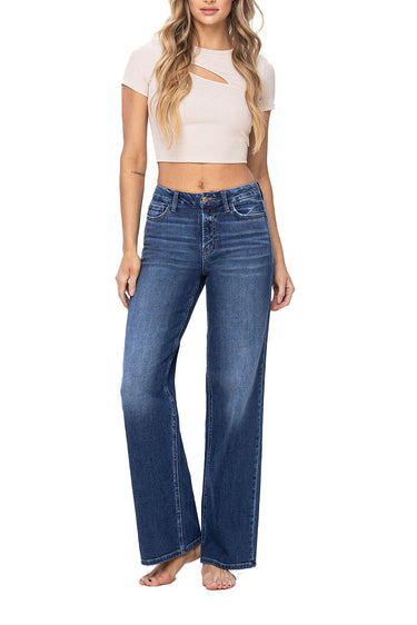 Flying Monkey - High Rise Loose Fit Jeans with 34" Inseam (Full Length) - F5363 - Final Sale-SaltTree