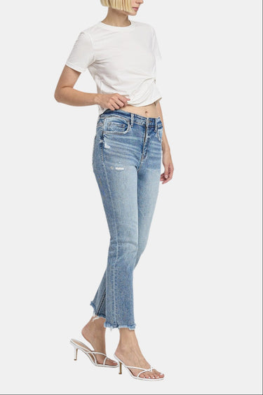 Flying Monkey - High Rise Slim Straight Jeans (27" Inseam) - F5160 - Final Sale-SaltTree