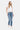 Flying Monkey - Low Rise Distressed Straight Jeans With Paint Speckle Detail / Split Hem (27" Inseam) - F5218-SaltTree