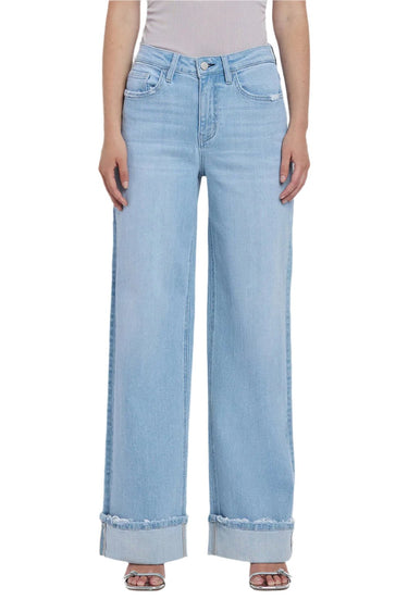 Flying Monkey - Super High Rise Cuffed Baggy Wide Leg Jeans (32" Inseam) - F5796-SaltTree
