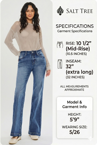 Kancan - Avonlea High-Rise Wide Flare Jeans (32" Inseam) - KC20024