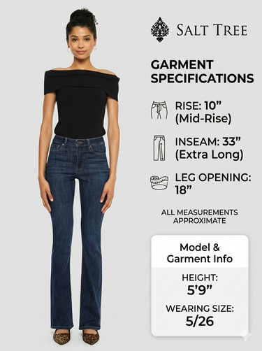 Kancan - High Rise Bootcut Stretch Jeans (33" Inseam) - KC70005D