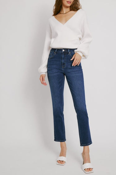 Kancan - Adaline High-Rise Slim Straight Jeans (28.5" Inseam) - KC11252-SaltTree