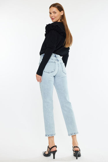 Kancan - Mid-Rise Cropped Straight Leg Jeans (27" Inseam) - KC20063M-SaltTree