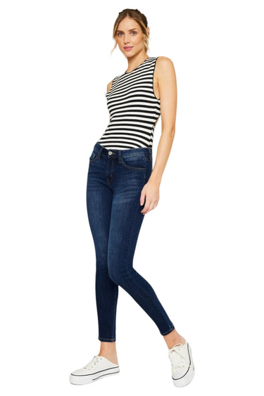 Kancan - Women's Mid Rise Super Skinny Jeans - Basic - KC7092 ST-SaltTree