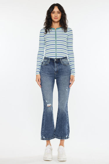 Kancan - Miley High-Rise Cropped Flare Jeans (26" Inseam) - KC20057D-SaltTree