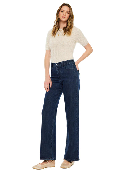Kancan - Norie High-Rise Wide-Leg Jeans (31" Inseam) - KC20089D-SaltTree