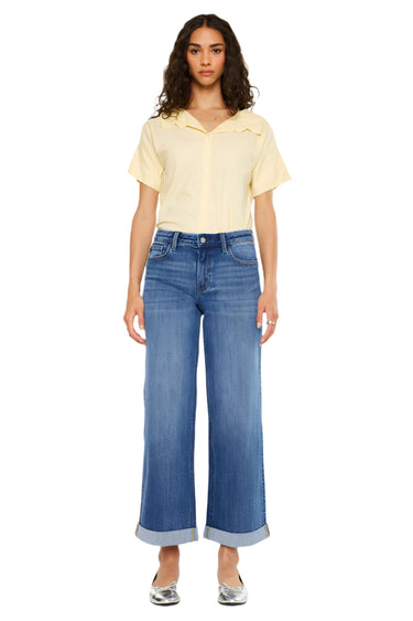 Kancan - Reyna High-Rise Wide-Leg Jeans (27" Inseam) - KC20090D-SaltTree