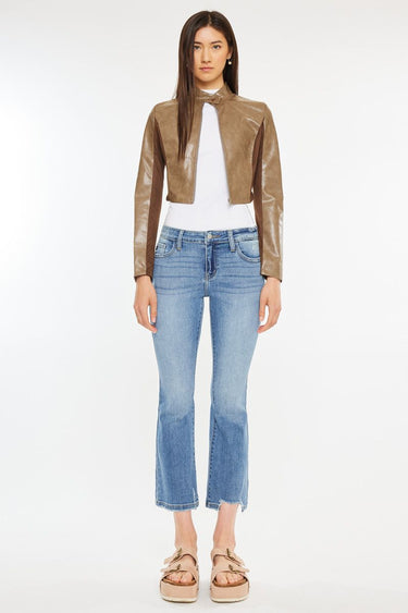 Kancan - Savanna Mid-Rise Cropped Flare Jeans (25.5" Inseam) - KC20058M-SaltTree
