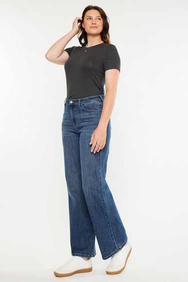 Kancan - Viola High-Rise Wide-Leg Curvy Jeans (31" Inseam) - KC20096M-CV-SaltTree