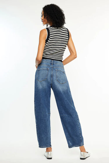 Kancan - Yolanda Low Slung Horseshoe Jeans (27" Inseam) - KC2592D-SaltTree
