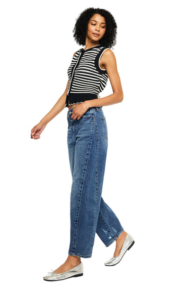Kancan - Yolanda Low Slung Horseshoe Jeans (27" Inseam) - KC2592D-SaltTree