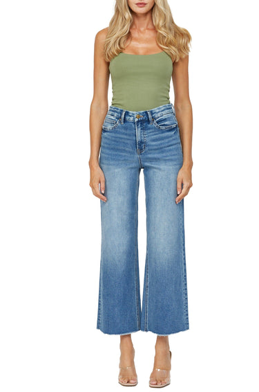 Mica Denim - Festival Stretch Super High Rise Wide Leg Jeans (29" Inseam) - MDE-W182-SaltTree