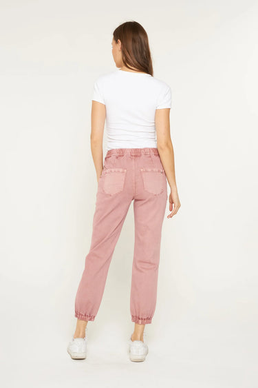Mica Denim - High Rise Jogger Cropped Pants (Inseam 27") - MDP-G3164