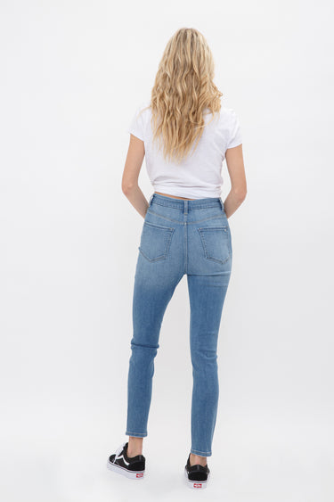Mica Denim - Metsovo High Rise Ankle Skinny Jeans (28" Inseam) - MDP-S130-SaltTree