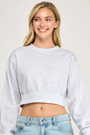 Reflex - Basic Fleece Cropped Sweatshirt - T2055-SaltTree