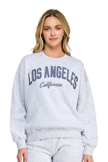 Reflex - Los Angeles California Fleece Relaxed Fit Sweatshirt - T2043-SaltTree