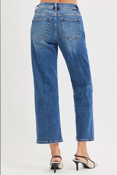 Risen Jeans - High Rise Crop Straight Jeans (27" Inseam) - PSC21394