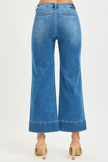Risen Jeans - High Rise Crop Wide Leg Front Pintuck (27" Inseam) - PWC21009