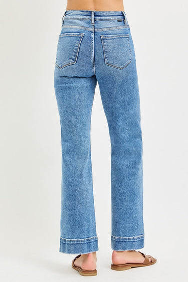 Risen Jeans - Tummy Control High-Rise Straight Jeans (29" Inseam) - PSA21347-SaltTree