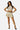 Love Poem scuba belted pleated mini skirt skort in white on a model