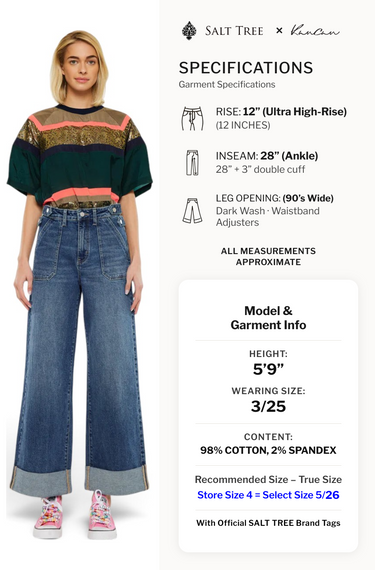 Kancan - Haylee Ultra High Rise 90's Wide Jeans (28" Inseam) - KC3308D