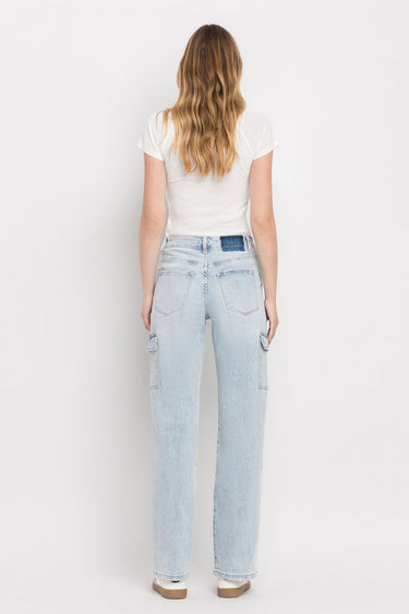 Vervet - 90's Vintage Super High Rise Cargo Straight Jeans (32" Inseam) - T5790 - Final Sale-SaltTree