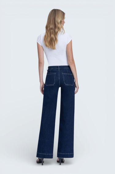 Vervet - High Rise Wide Leg Front Welt Pocket Trouser Jeans (32" Inseam) - T7206-SaltTree