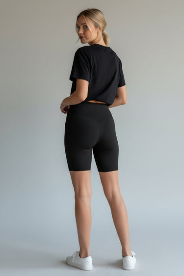 Zenana - Brushed Microfiber Wide WaistBand Biker Shorts - MP-3236D4-SaltTree