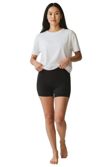 Zenana - Brushed Microfiber Wide Waistband Biker Short - MP-9064Y-SaltTree