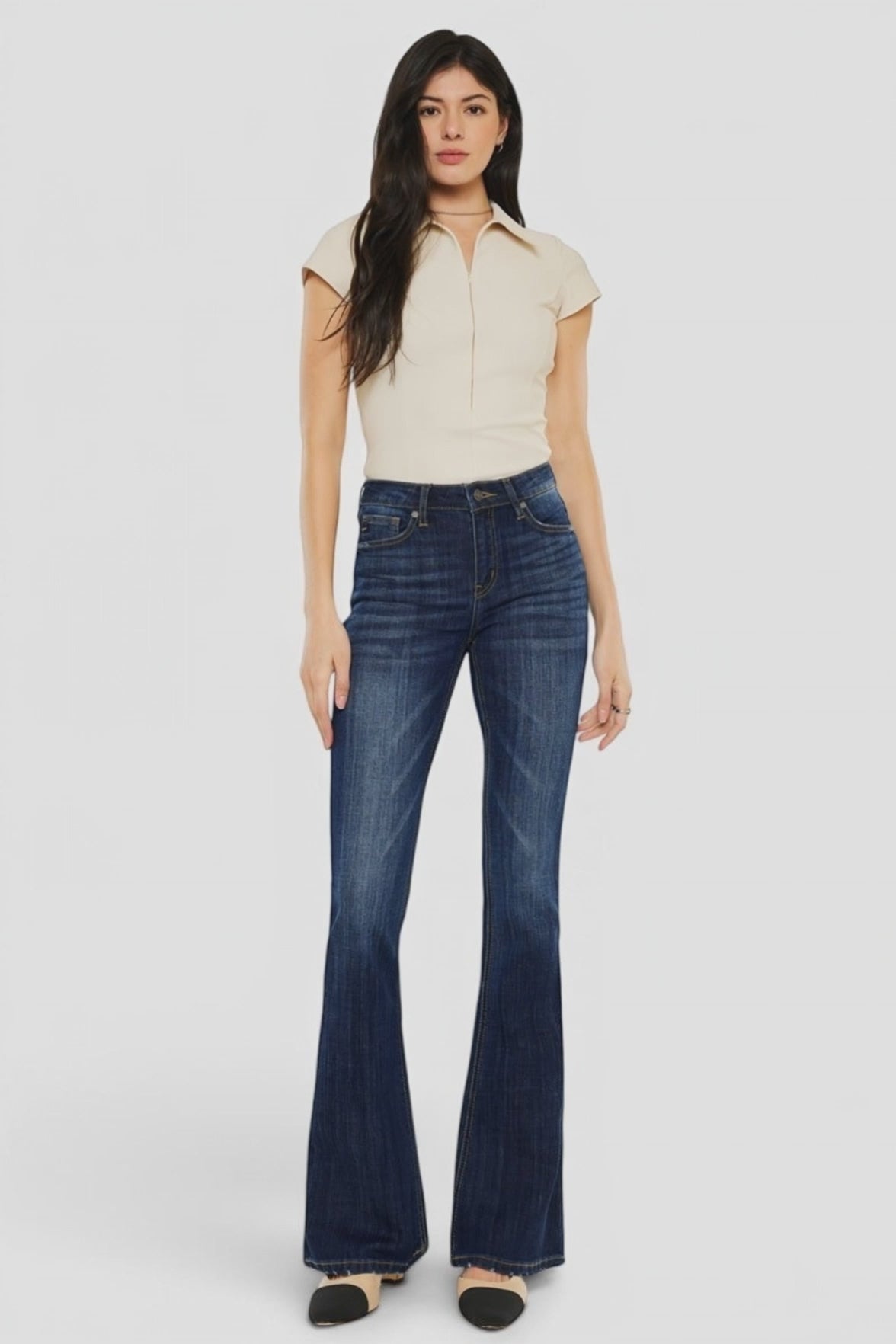 Kancan - Mid Rise Flare Stretch Jeans (33.75