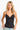 SaltTree ANWND black camisole top with sweetheart neckline, adjustable straps, and built-in molded bra cups on a model