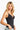 SaltTree ANWND black camisole top with sweetheart neckline, adjustable straps, and built-in molded bra cups on model