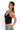SaltTree model wearing a black ANWND ribbed cropped camisole with a low V-neck and adjustable spaghetti straps.