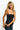 SaltTree model wearing a black ANWND strapless seamless tube top bodysuit with a smooth body-hugging fit.
