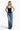 SaltTree model wearing a black ANWND sweetheart neckline bodysuit with adjustable spaghetti straps and blue jeans