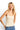 SaltTree ANWND taupe double-layered ribbed cami top with a square neckline and thin straps worn by a blonde model