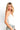 SaltTree ANWND white ribbed bodysuit with sweetheart bustier, bra cups, and sheer mesh panel worn by a blonde model