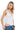 SaltTree ANWND white ribbed sleeveless bodysuit with a scoop neck and plunging V-slit worn by a blonde model.