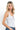 SaltTree model wearing a white ANWND ribbed tank bodysuit with a scoop neck and plunging V-slit detail